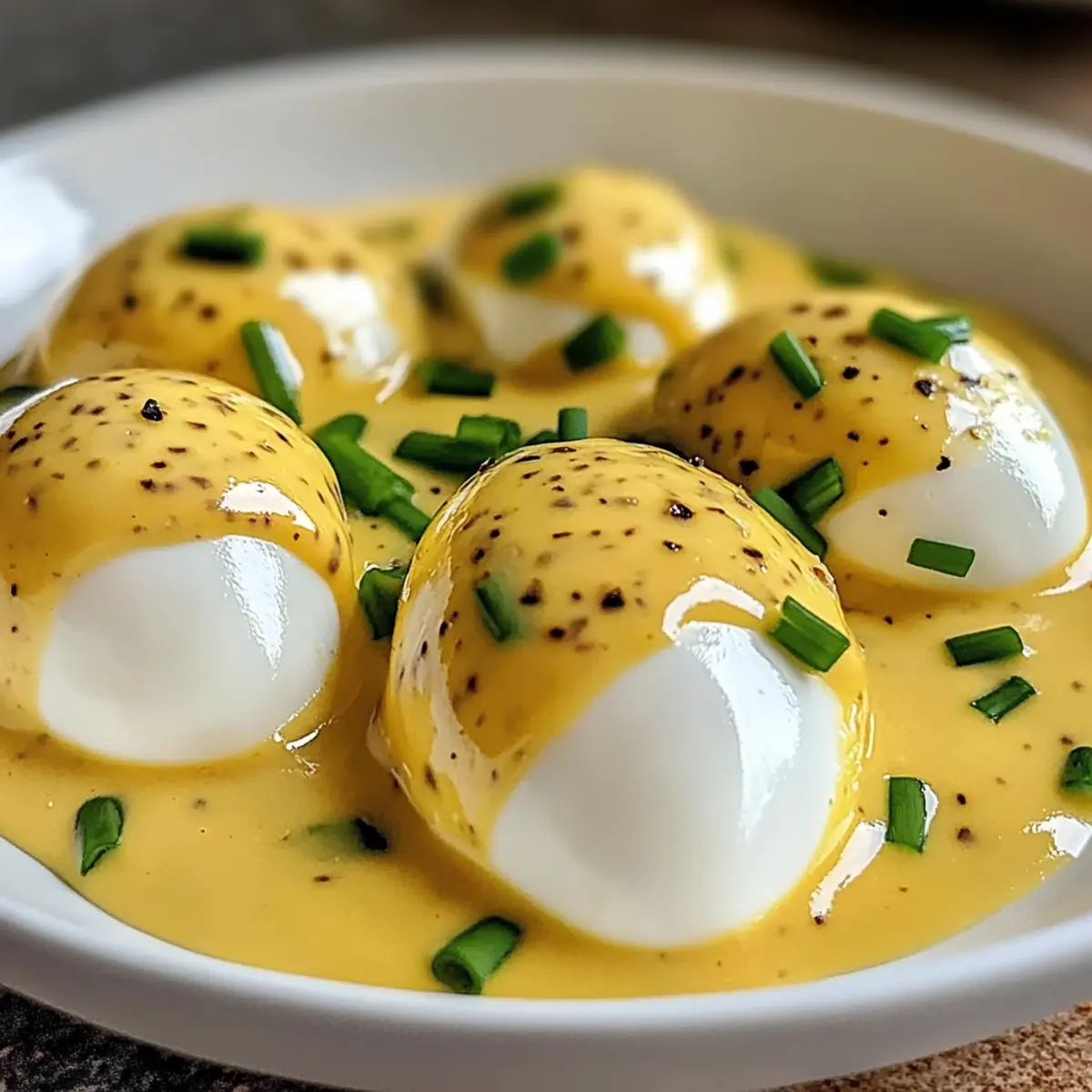 Senfeier Eier in SenfsoAe kpgrze